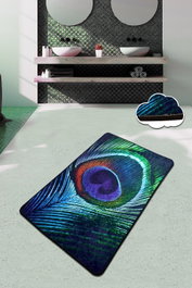 Mijölnir Alfombrilla de baño Peacock 80 x 100 cm Multicolor